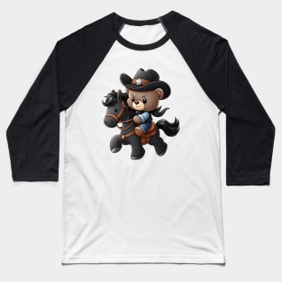 Cute Cowboy Bear Kawaii Baseball T-Shirt